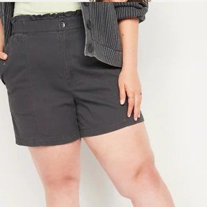 🆑️ CLEARANCE Old Navy 1 Left Shorts Black High-Waisted Twill Utility Size XXL